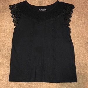Black girls short sleeve shirt